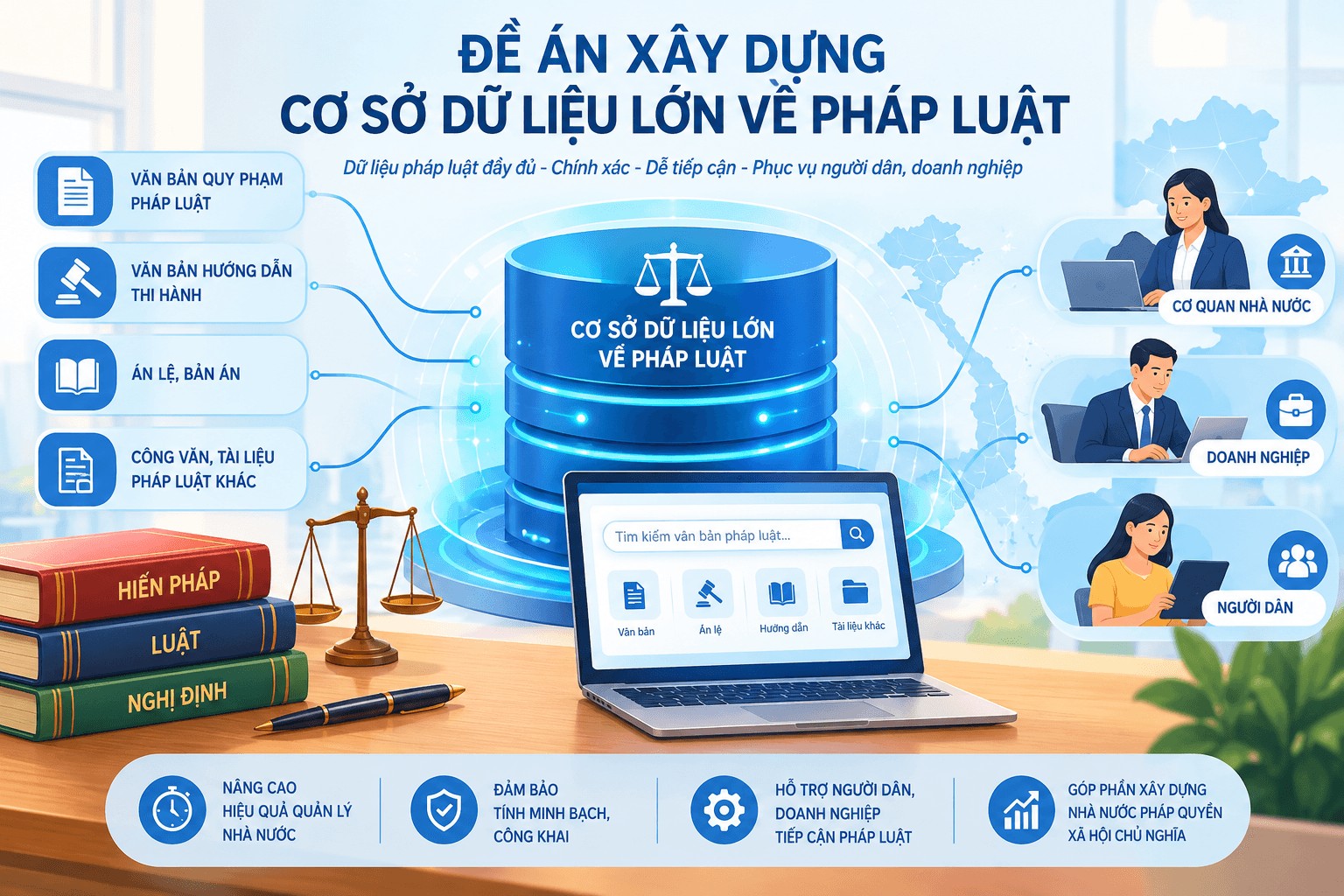 Phê duyệt “Đề án Xây dựng Cơ sở dữ liệu lớn về pháp luật”