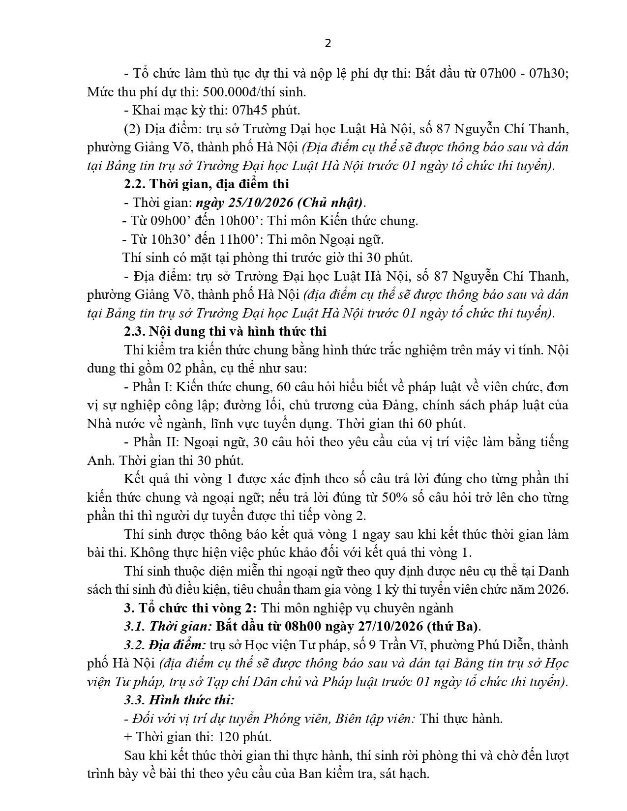 Danh sách thí sinh đủ điều kiện, tiêu chuẩn dự thi vòng 1 kỳ thi tuyển viên chức năm 2026 của Tạp chí Dân chủ và Pháp luật