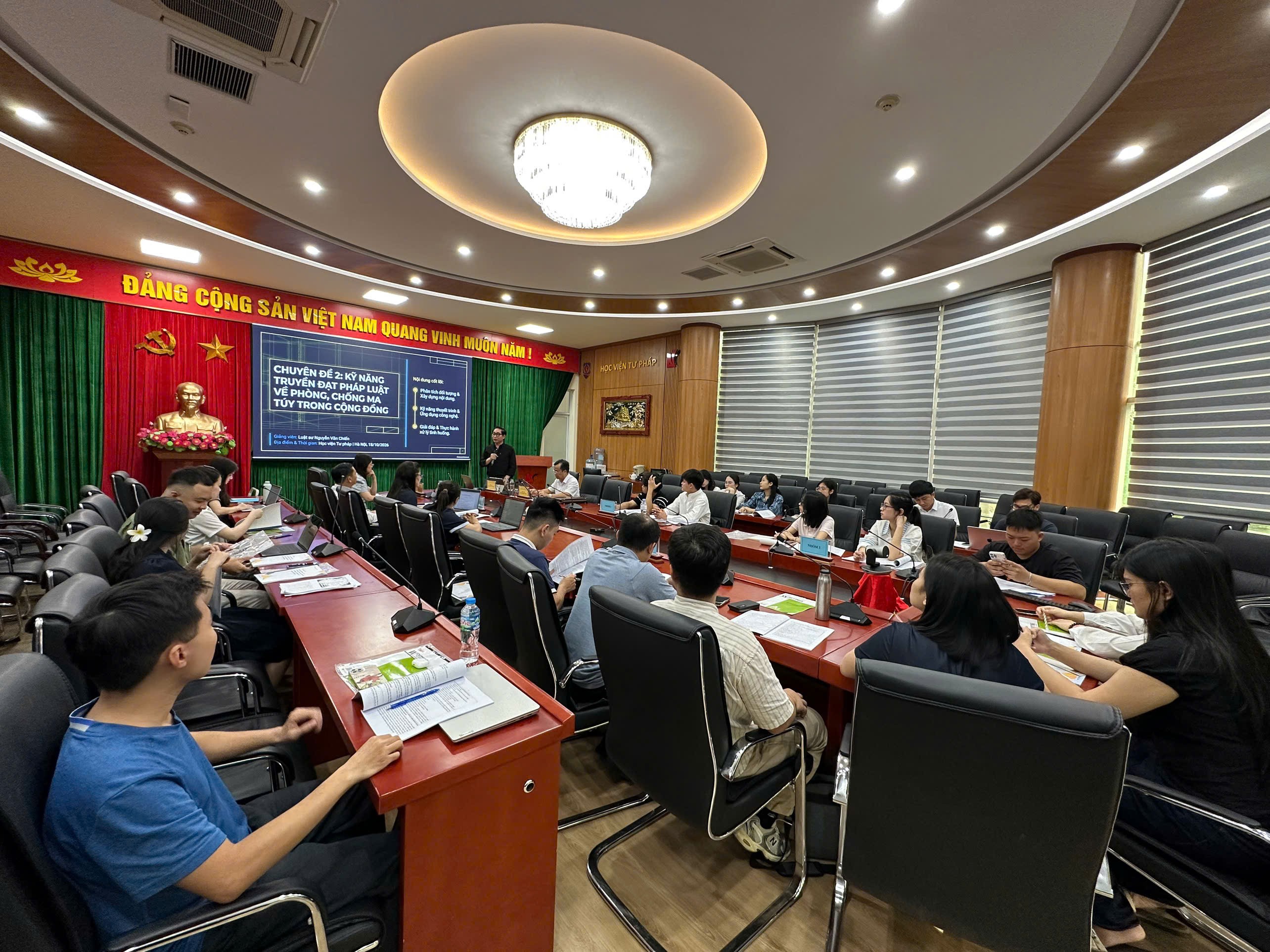 Tập huấn kỹ năng truyền đạt pháp luật về phòng, chống ma túy trong cộng đồng dành cho học viên