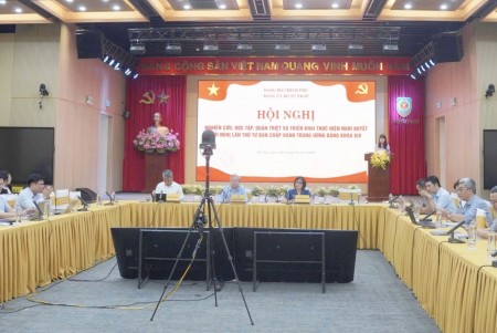 Đảng ủy Bộ Tư pháp quán triệt, triển khai thực hiện Nghị quyết Hội nghị Trung ương 4 khóa XIV