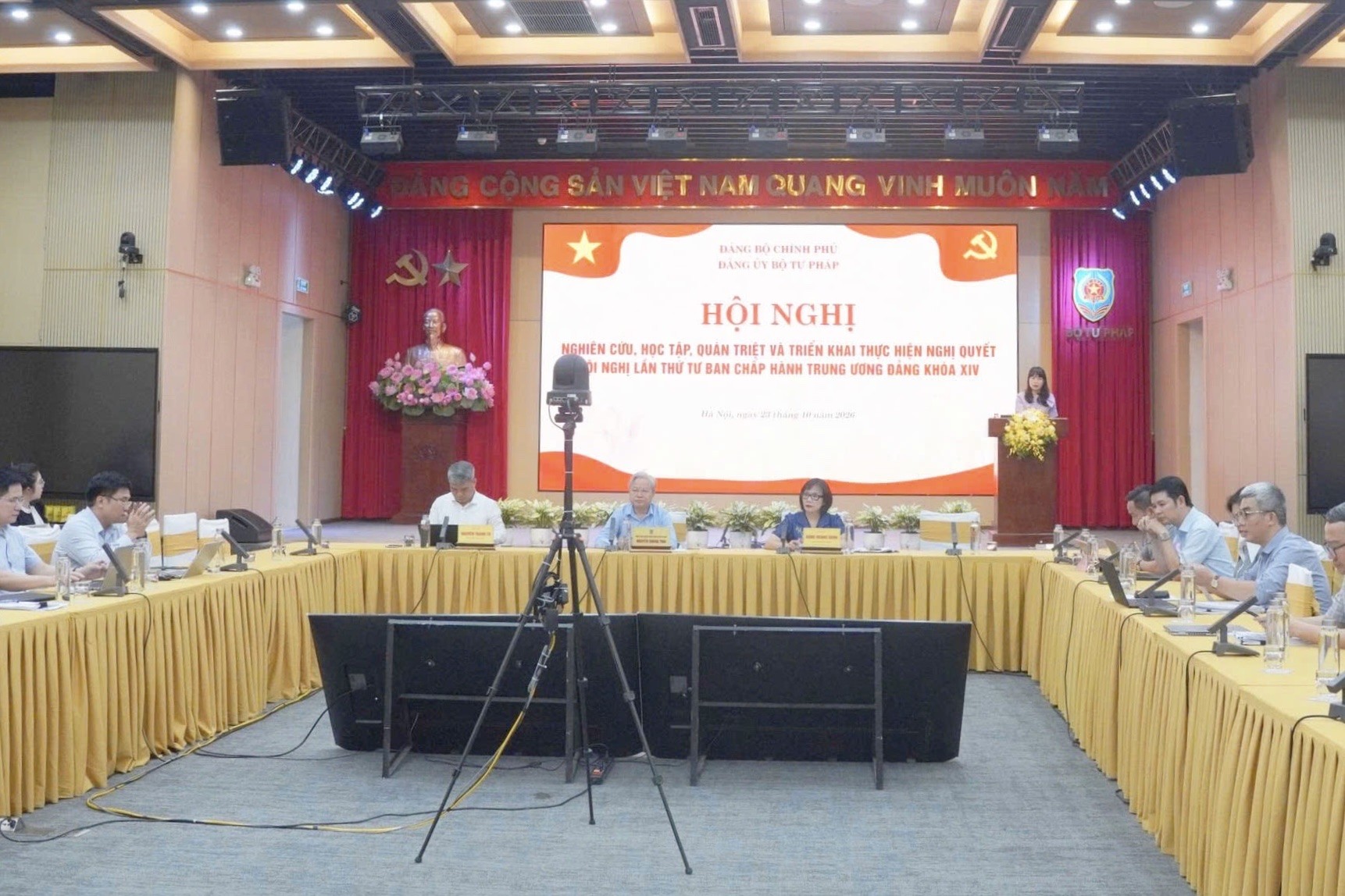Đảng ủy Bộ Tư pháp quán triệt, triển khai thực hiện Nghị quyết Hội nghị Trung ương 4 khóa XIV