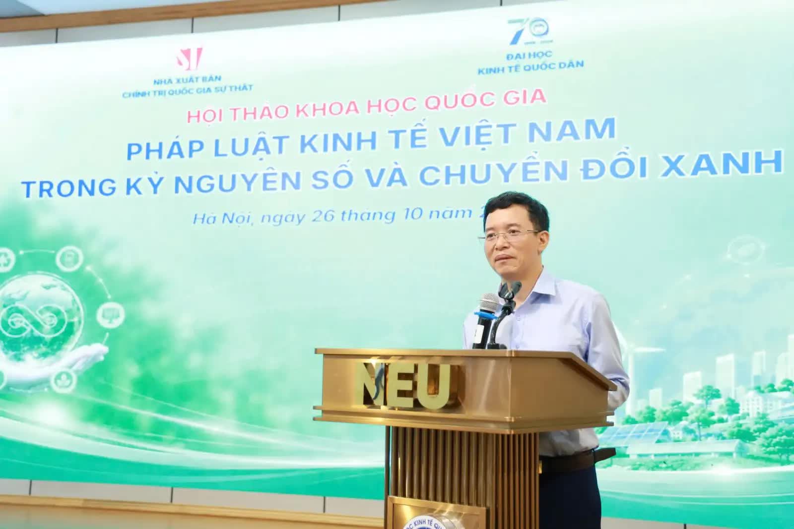 Hoàn thiện pháp luật kinh tế đáp ứng yêu cầu chuyển đổi số và chuyển đổi xanh
