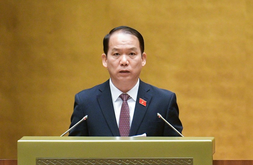 Quang cảnh phiên họp thông qua Luật Thủ đô sửa đổi. (Ảnh: Phạm Thắng)