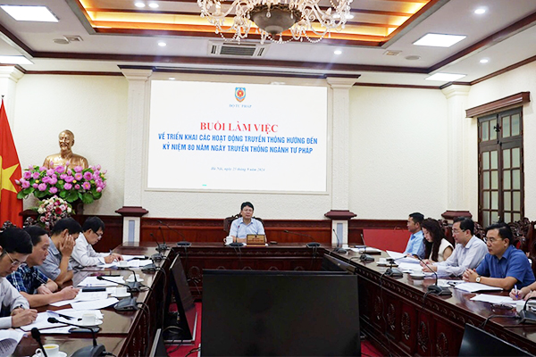 Cần quyết liệt thực hiện các nhiệm vụ hướng tới Kỷ niệm 80 năm Ngày truyền thống ngành Tư pháp Việt Nam