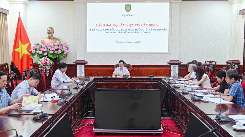 Đảm bảo các nội dung thực hiện Kế hoạch kỷ niệm 80 năm Ngày truyền thống ngành Tư pháp