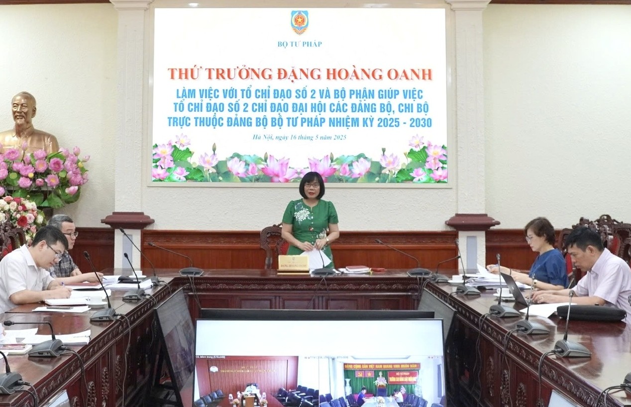 Bảo đảm các điều kiện để tổ chức thành công Đại hội đảng bộ các cấp tiến tới Đại hội đại biểu Đảng bộ Bộ Tư pháp nhiệm kỳ 2025 - 2030